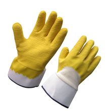 Foam Cotton Rough Latex Glove HCL406