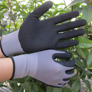 15 gauge sandy version nitrile coated gloves HNN457