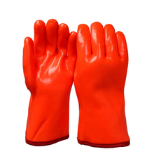 High visible orange winter PVC gloves HPV908 