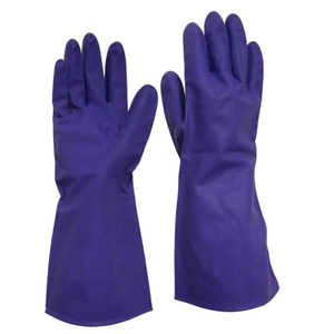 Unlined purple nitrile household kitchen gloves HHL515 