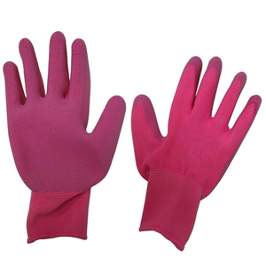 Colorful gardening gloves with Foam latex coated HNL263