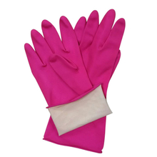 Pink latex kitchen gloves HHL504 